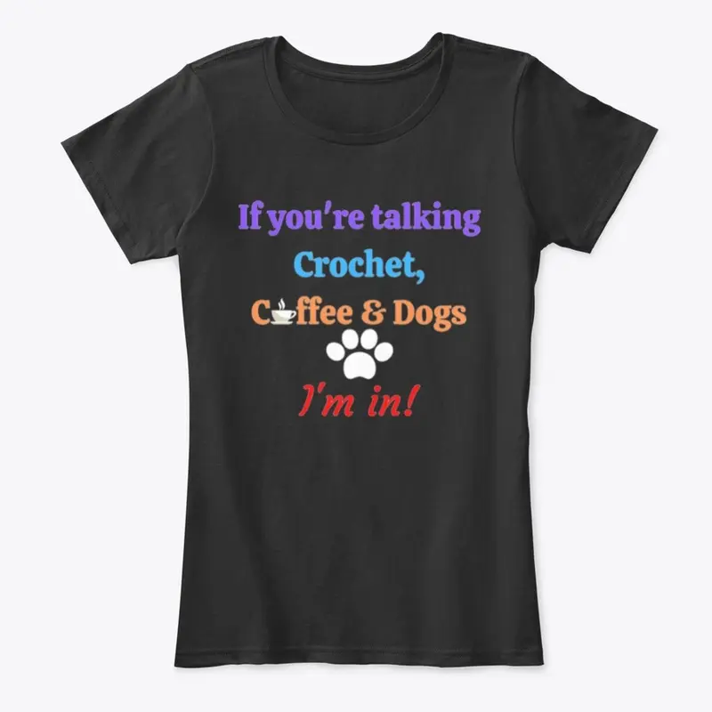 Crochet Coffee & Dogs I'm in! top